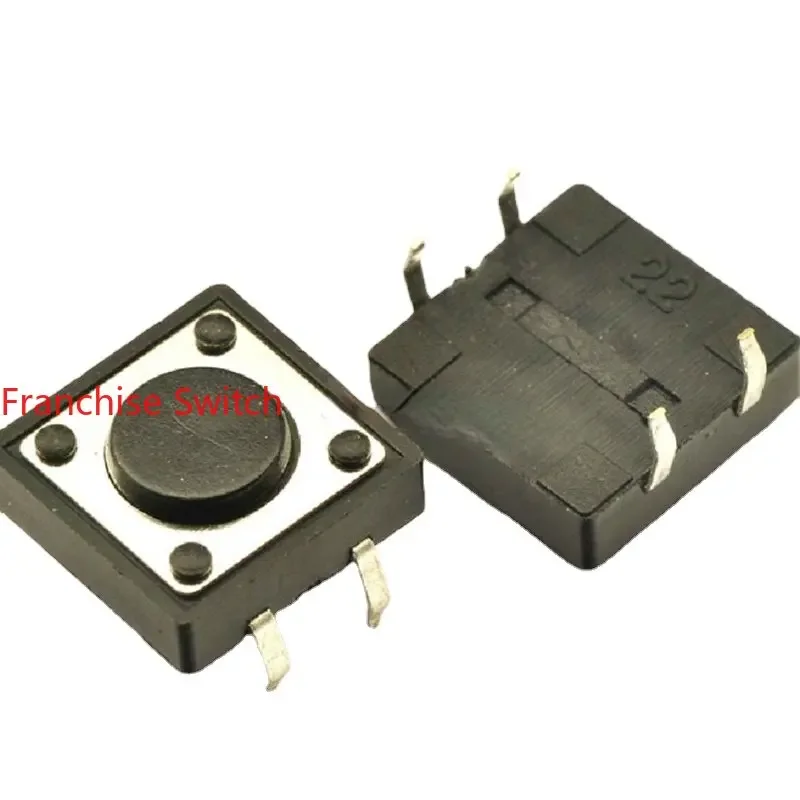 

10PCS Light Touch Switch Micro Button Copper Foot Vertical 4-pin 12*12*4.3/5/6/7/8/9/10/11/12/13