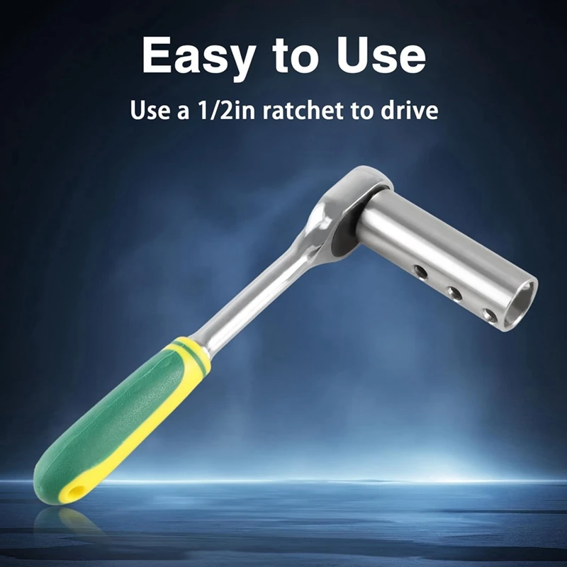 Adaptador de taladro eléctrico de acero inoxidable con enchufe de 1/2 pulgadas, Compatible con eje de transmisión Jack de 1 pulgada