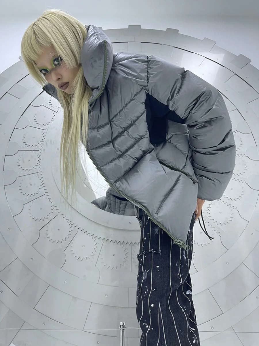 

Ультратеплая пуховая куртка 95% пух, водонепроницаемая, уличная, без капюшона, зима 2024, модная утепленная куртка с воротником-стойкой