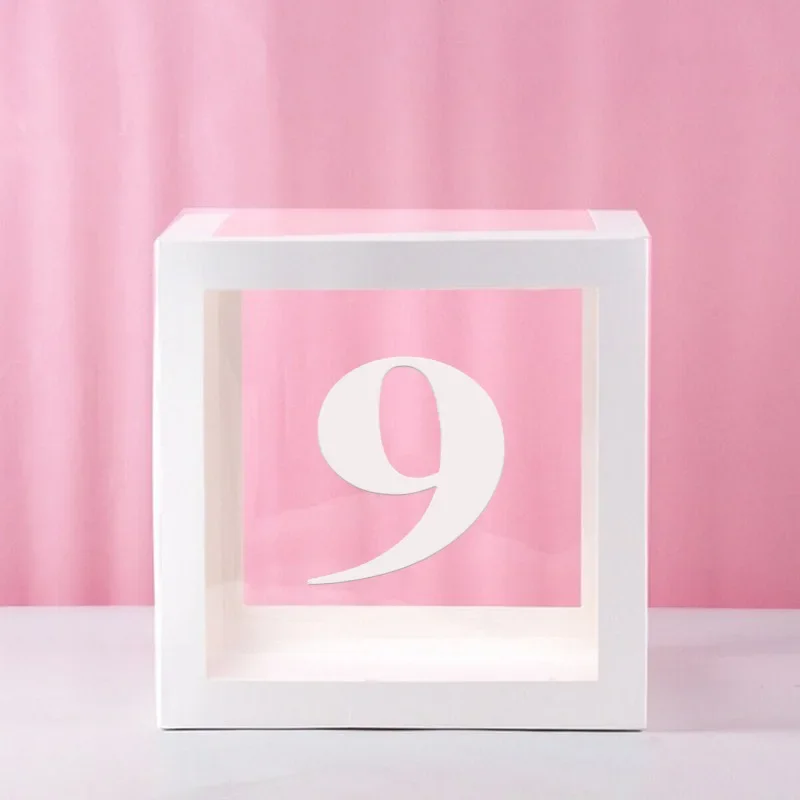 25/27Cm Custom Transparante Brievenbus A-Z Verjaardagsfeestje Decoratie Baby Shower Meisje Jongen 1e Kids Bruiloft Verjaardag Ballondoos
