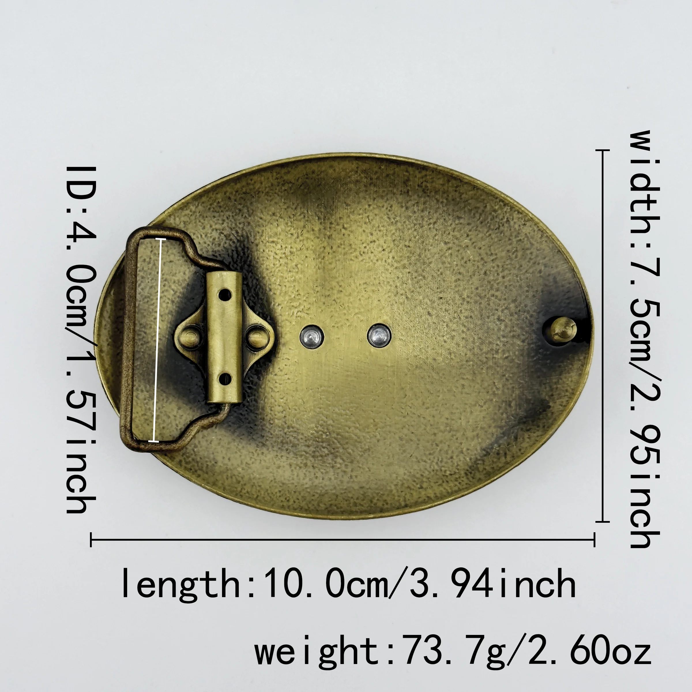 1PC Retro Carved Oval Large Plate Buckle Baseboard Long-horned Bull Head Pattern Casual Versatile Belt Accessory