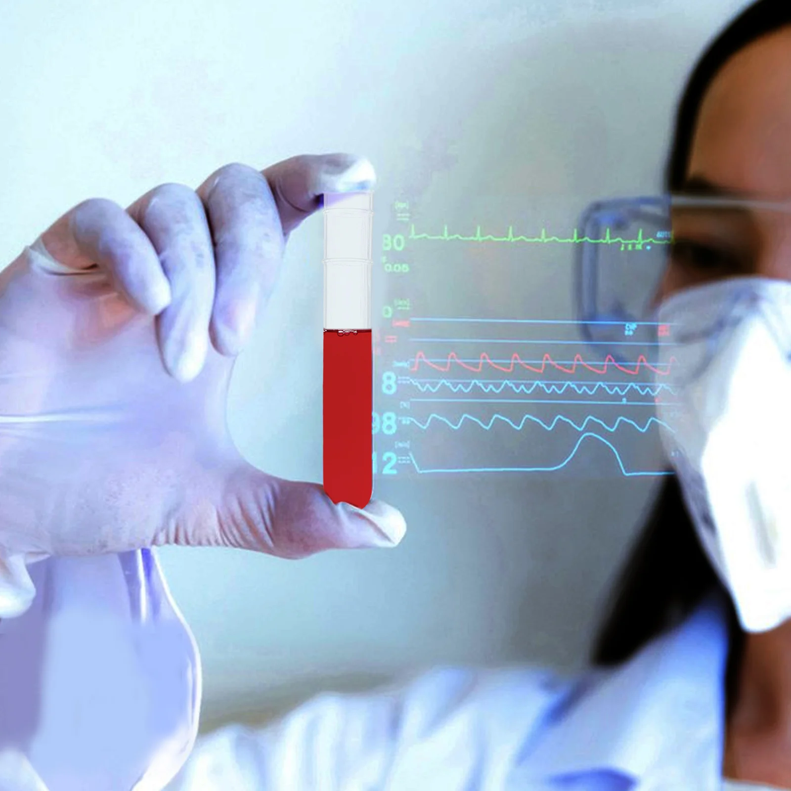 100 szt. Przezroczystych plastikowych probówek, przezroczyste fiolki na próbki, probówki do pobierania krwi, do przechowywania w laboratorium, do zastosowań naukowych, przezroczyste plastikowe probówki.