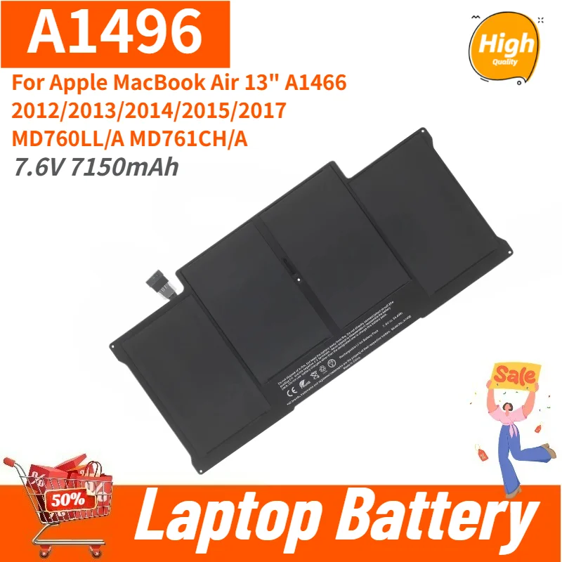 7.6V 7150mAh Laptop Battery A1496 For Apple MacBook Air 13