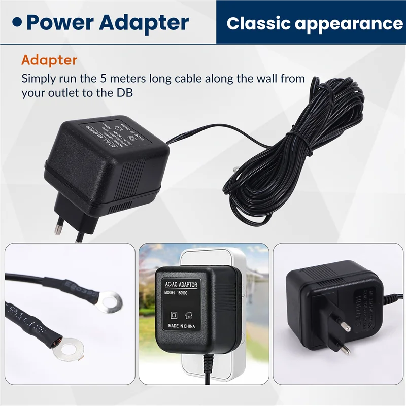 18 فولت 500MA محول شاحن بطارية إمداد الطاقة لمبيعات جرس الباب الدائري في الهواء الطلق