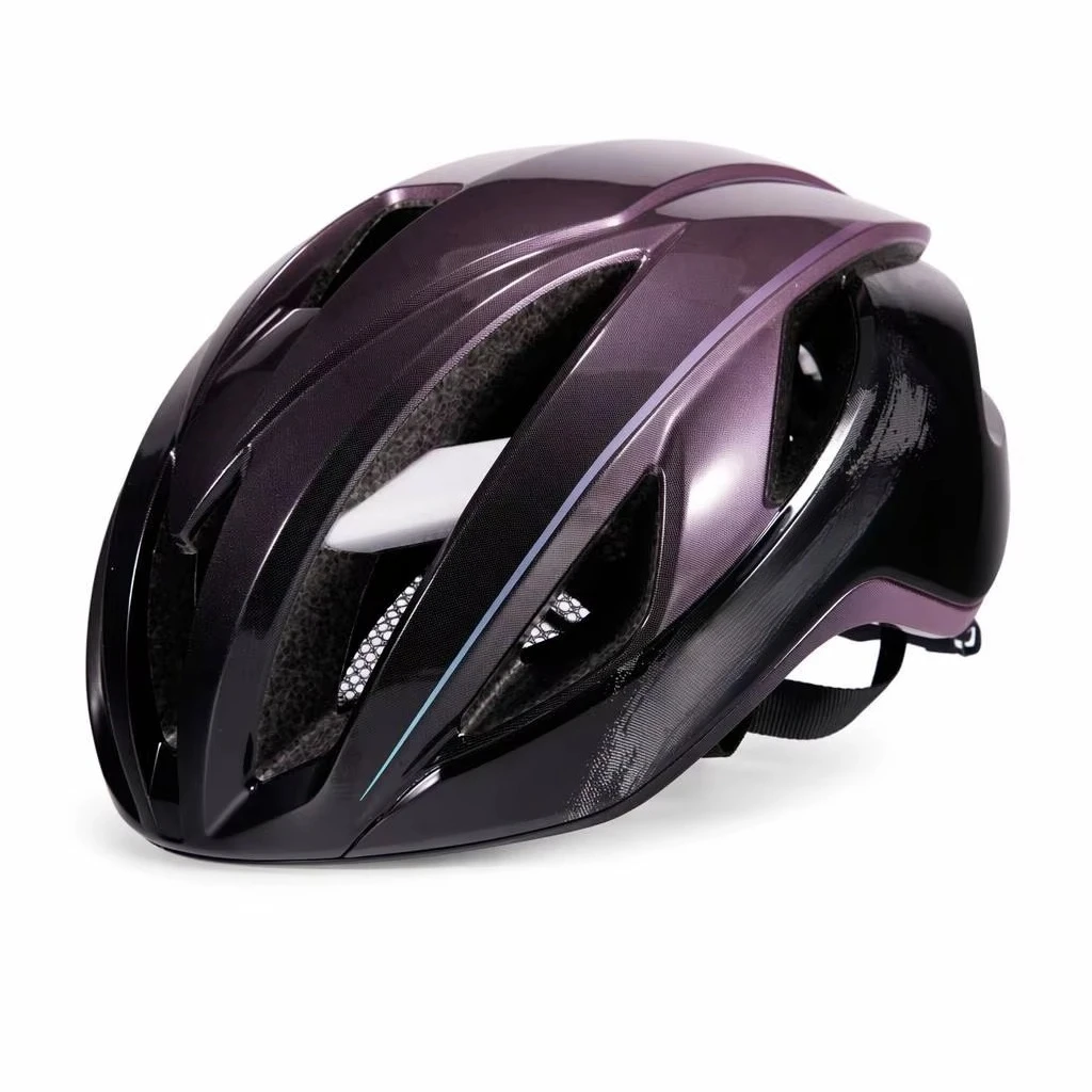 Aero Road Bike Helmet Metallic Purple Integrally-molded Cycling Helmet Men Women MTB Bicycle Helmet Custom Logo Casco