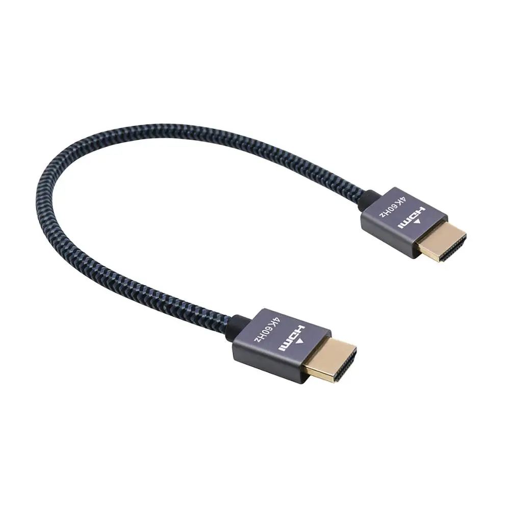 30cm 1Ft 4K 60Hz HDMI Cable High speed HDMI-Compatible cable with braid and Alloy shell UHDTV, Blu-ray, Xbox, PS4/3, PC