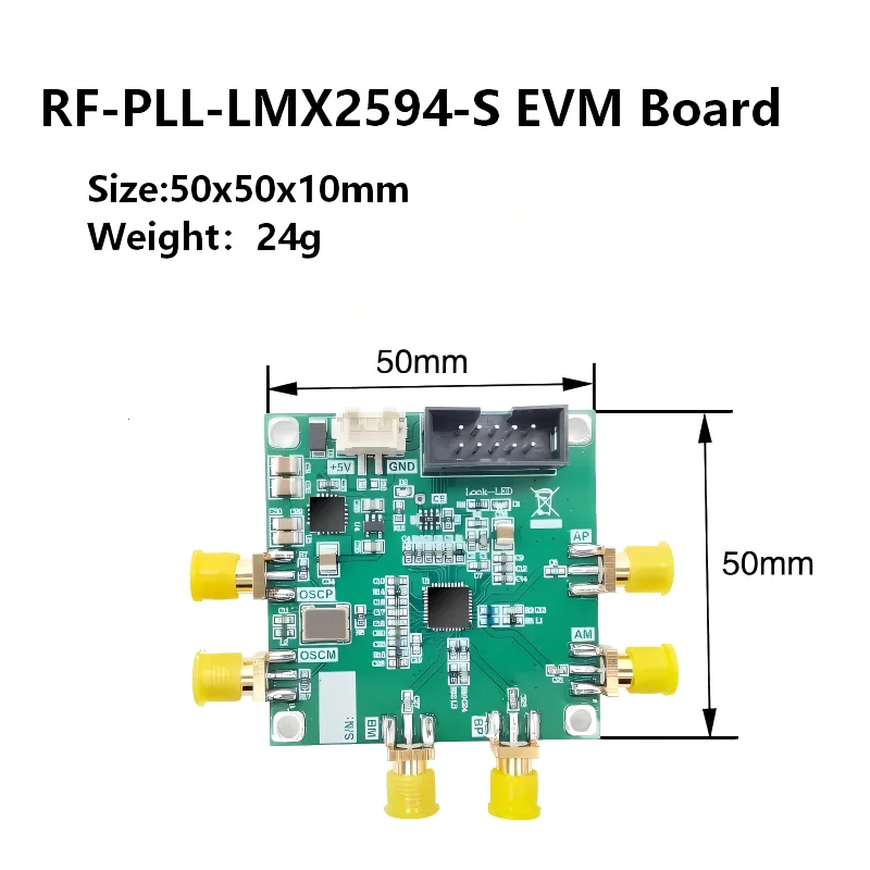 Source de fréquence PLL LMX2594 EVM ou module, large bande 10 MHz à 15 GHz, source de signal micro-ondes haute fréquence, faible bruit de phase