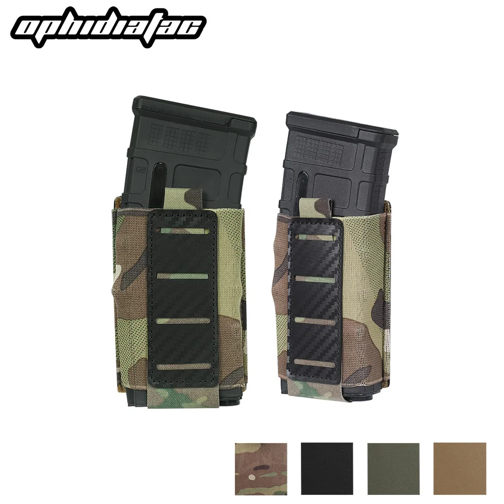 

OPHIDIAN 5.56 Magazine Pouch Single Magazine Carrier with Carbon Fiber MOLLE System Hunting Holster