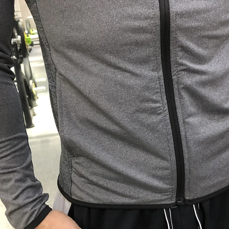 Sudadera con capucha para hombre, camisa deportiva con cremallera para correr, ropa deportiva para gimnasio, invierno y otoño, novedad de 2022