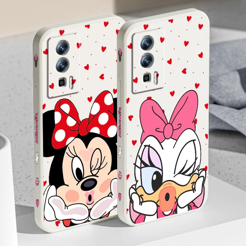 

Minnie Daisy Cute Disney Liquid Left Rope For Xiaomi Redmi 13C 12 12C K60 A1 K50 11 K40 10C 10 9A 9AT 9T 9C 5G TPU Phone Case