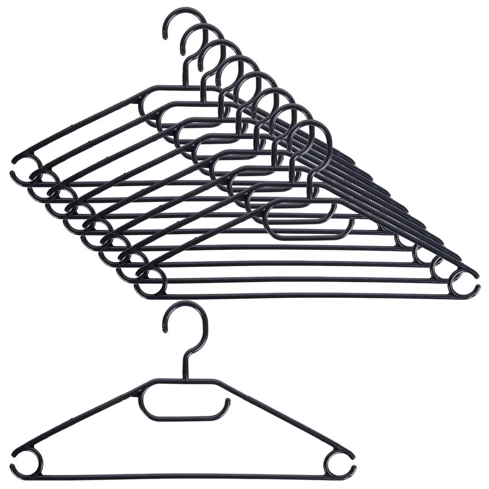 Kledinghangers Garderobe Kleding Zwart Draaibaar 10 Stuks