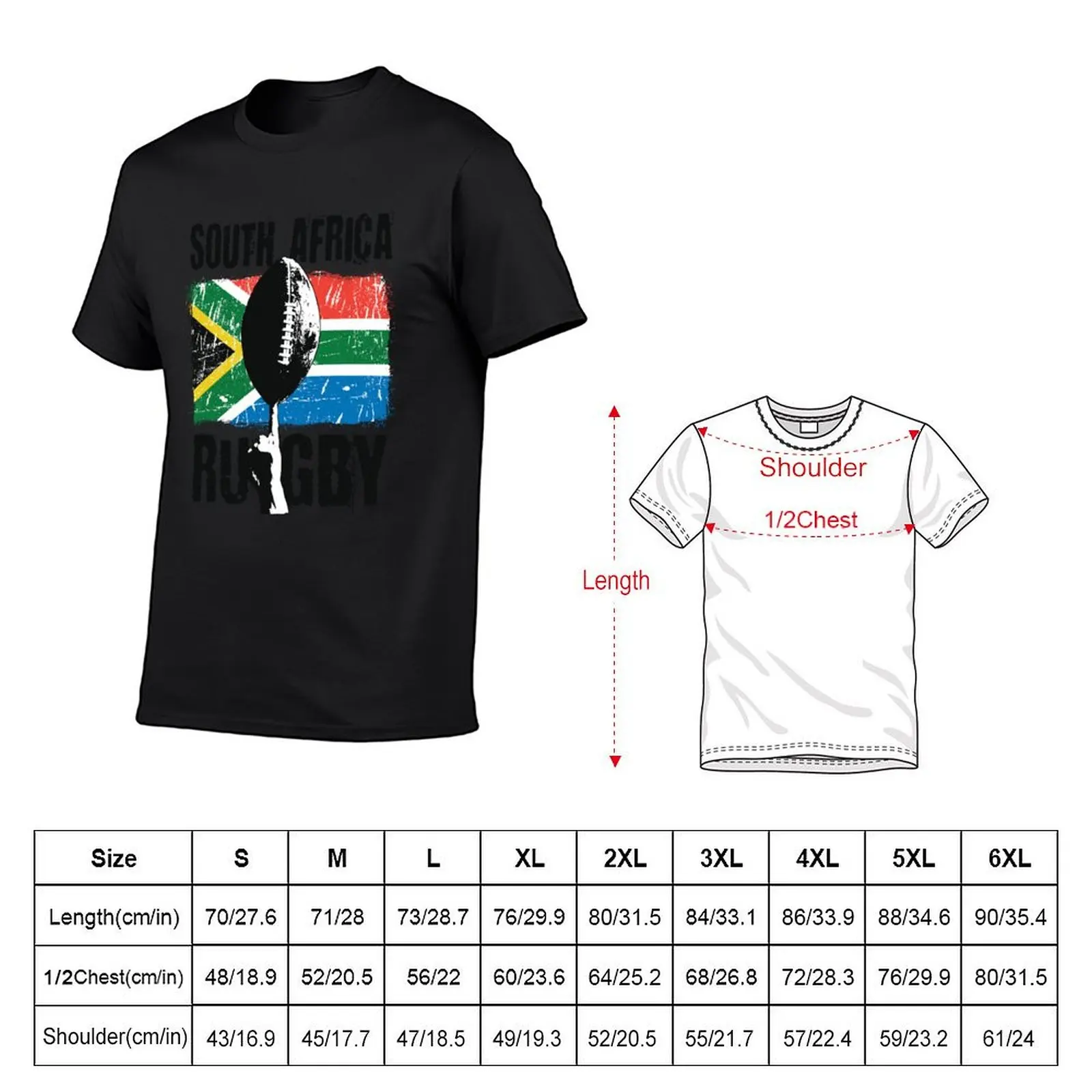 South Africa Rugby T-Shirt customs graphics cute tops Blouse big and tall t shirts for men