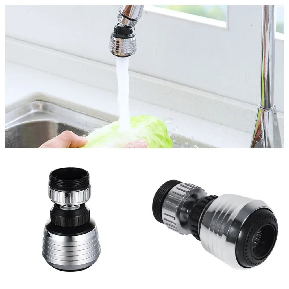 360° Rotating Kitchen Faucet Aerator Water Saver Stainless Steel Anti-Splash Sprayer No Water Leakage Filter Nozzle