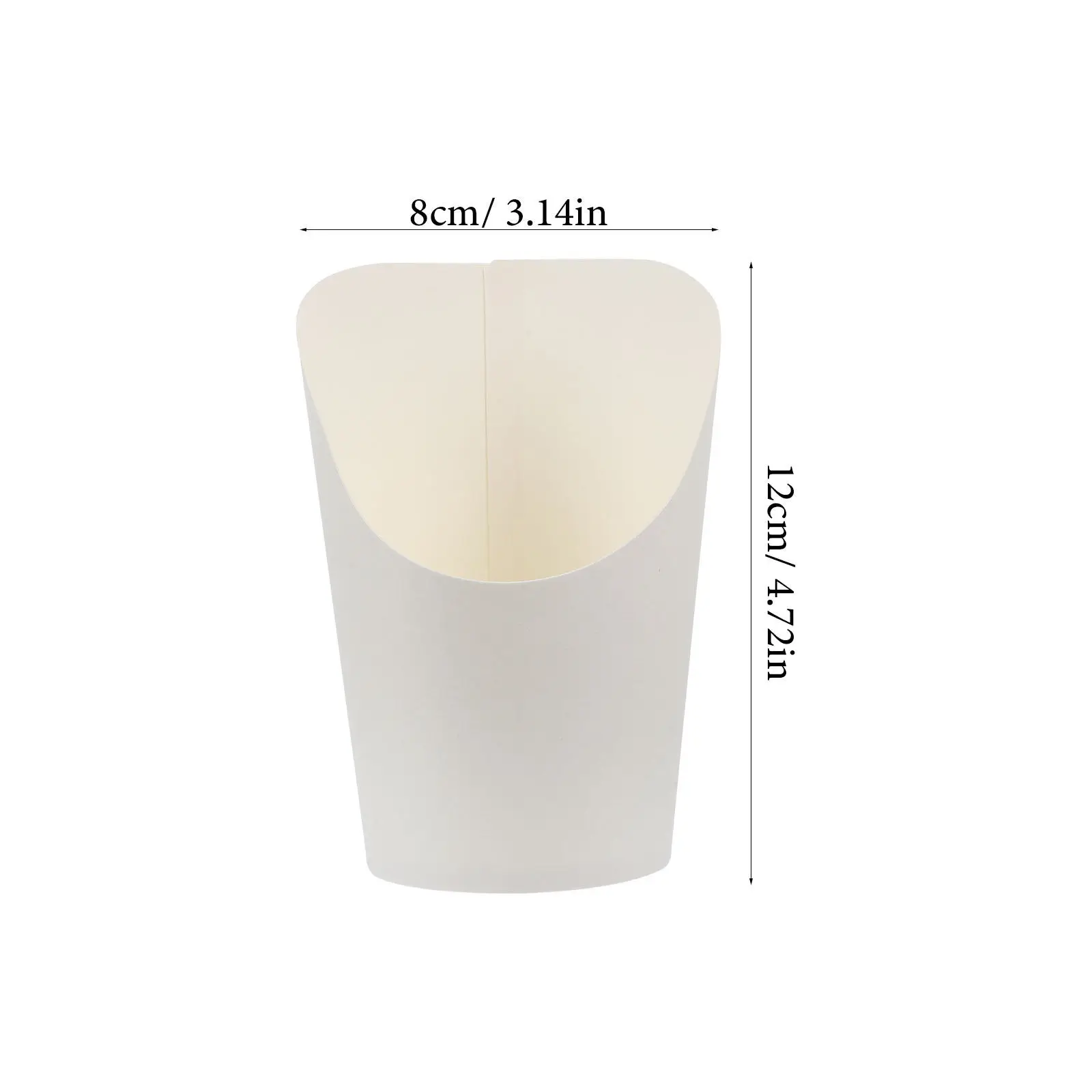 50Pcs French Fries Cup Paper Snack Container Multi-Function Disposable Holder for Fries Candy Waffles Pies Bread