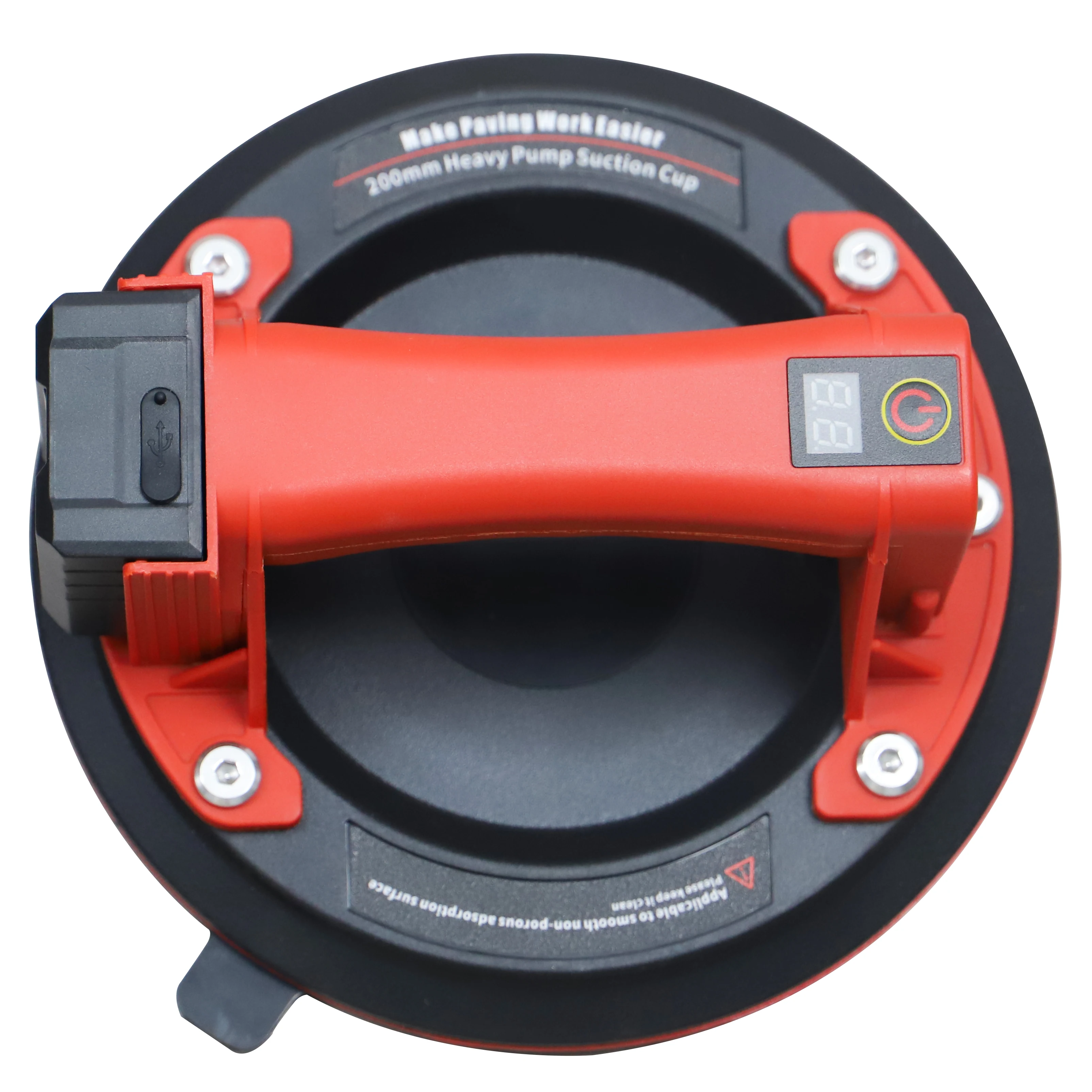 

20258 Inch Heavy Duty Vacuum Suction Cups Glass Lifter Hand Tools Type-C Charging Electrical Suction Cup for Lift Large Glass