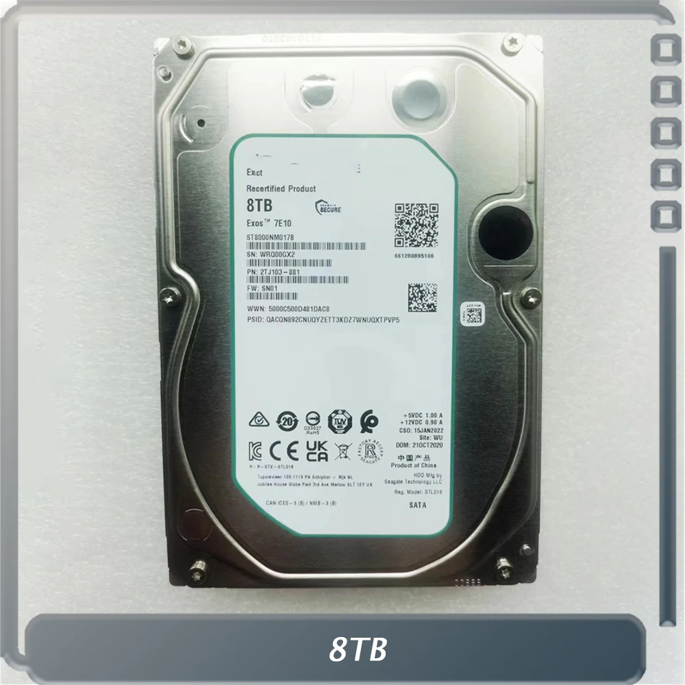 Disco duro Seagate de 8TB, 3,5 ", SATA, ST8000NM017B, ST8000NM000A, NM0055, NM000A