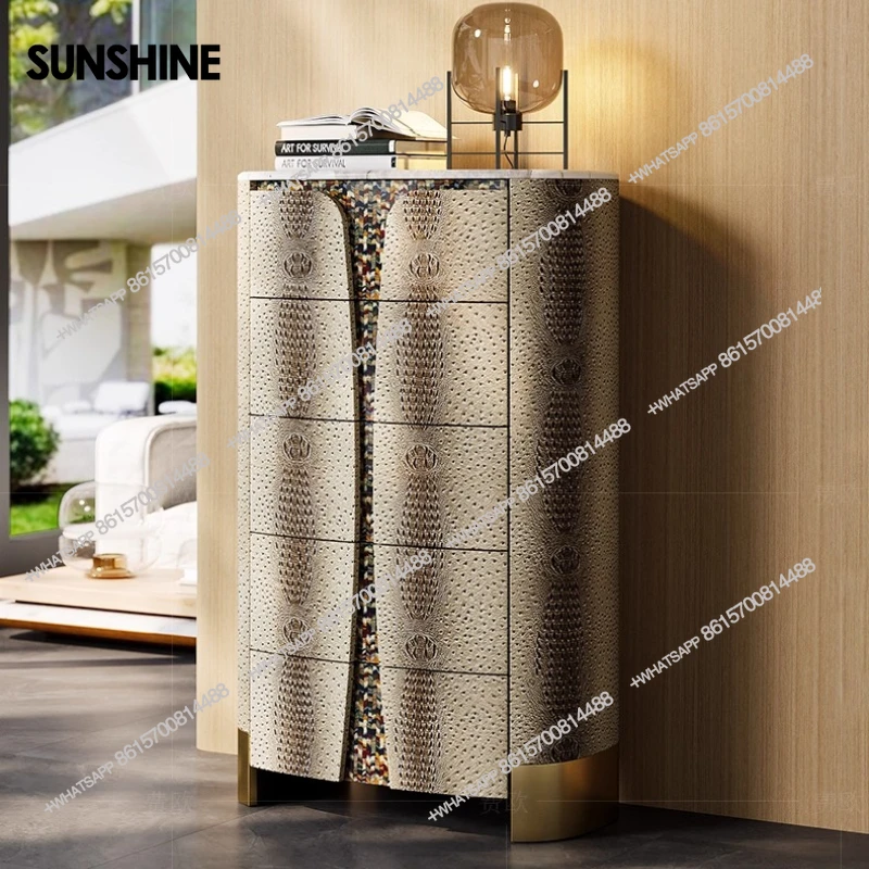 

Light luxury four-chest cabinet modern senior bedroom marble storage drawer three-five bucket cabinet