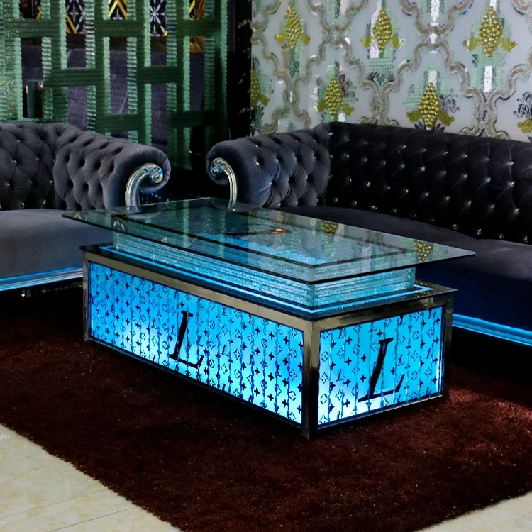 Bar furniture set / led light up bar table