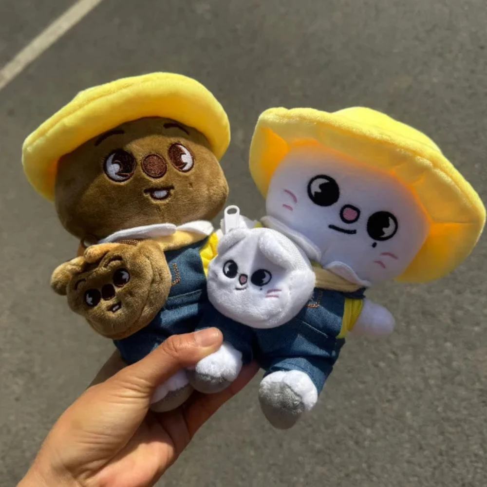 SKZOO Peripheral Doll Plush Kpop Idol Plush Backpack Bag Hair Rope Lamp Protective Cover Phone Card Holder Storage Bag Fans Gift