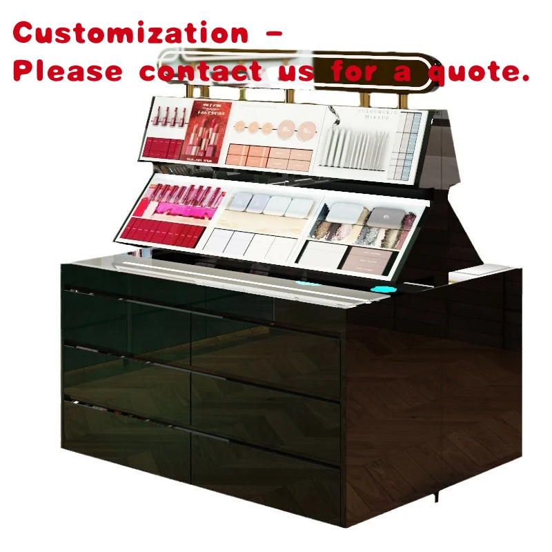 

Custom.Full Store Design Mall Shop Простая роскошная красота для ногтей Коммерческая индивидуальная лакированная запираемая косметическая витрина