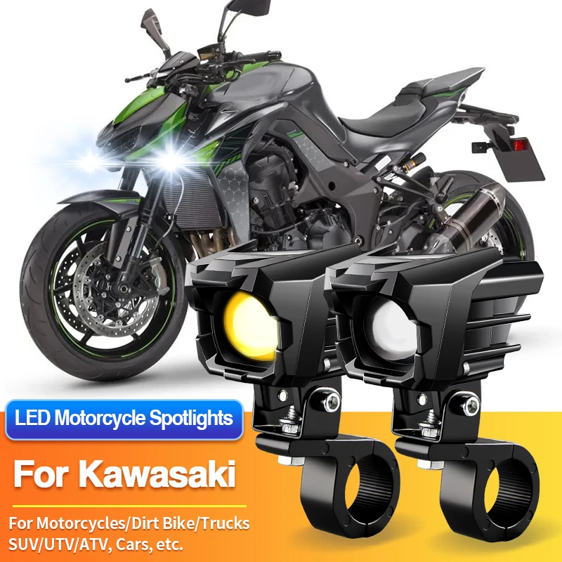 

1 Set LED Universal Motorcycles Headlights 2-Color Fog Light UTV ATV for Kawasaki KLX230R S/KLX230S/KLX230SM/KLX300R/KLX300SM