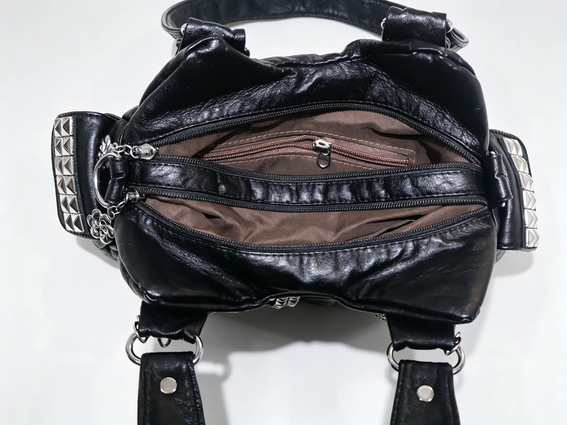 Original Design Cross Rivet Chain Underarm Bag Punk Shoulder Bag for Women's Crossbody Bag