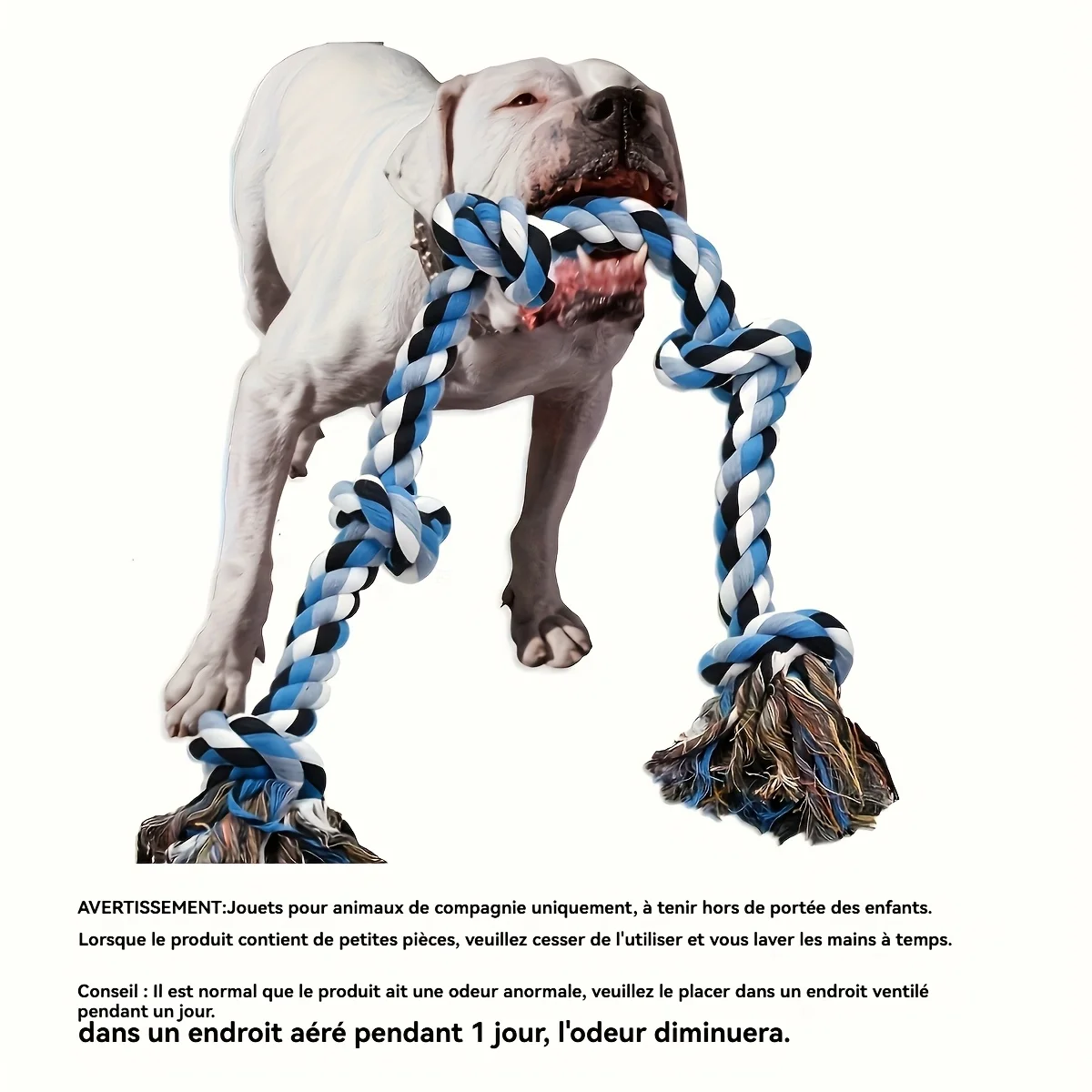 1 Stück robustes Hundeseilspielzeug mit Zahnreinigung und Kauen – extra langes Seil – langlebiges Kauspielzeug für die Zahnreinigung, Hundezubehör – Detail 1