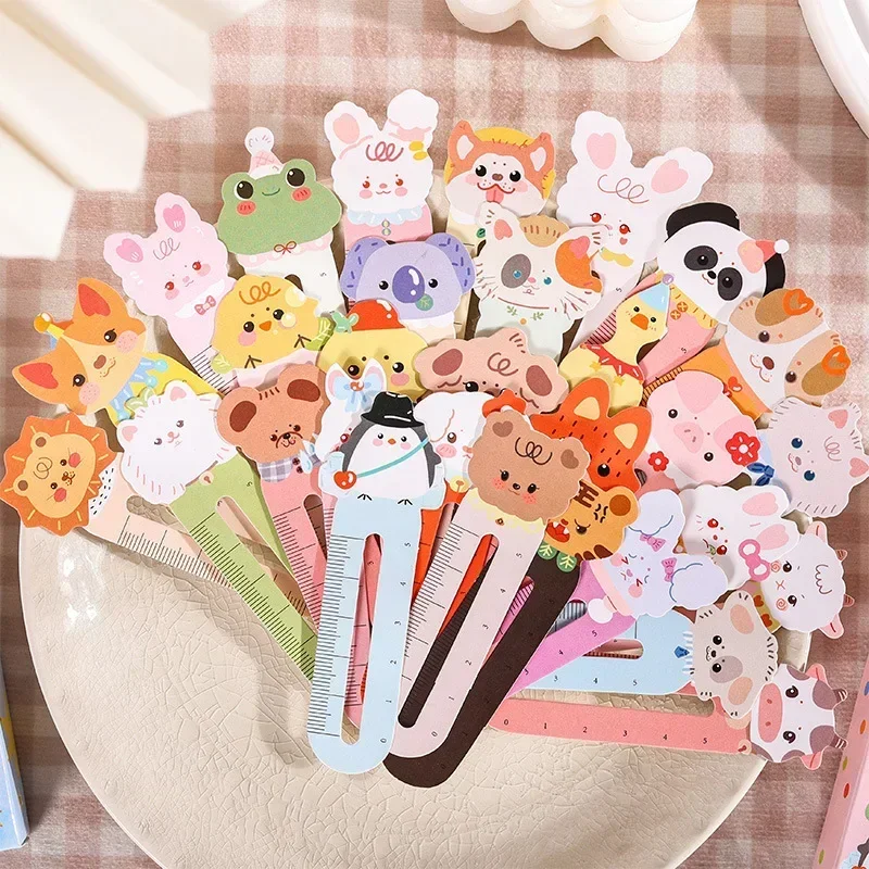 30 Pcs Animal Funny Bookmarks Cartoon Cute Bookmarks Reading Ruler Kid Bookmark for Kid Students Adult Cute Mini Ruler