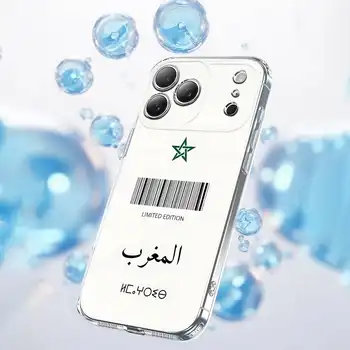 Průhledný kryt na telefon s marockou vlajkou a cestovním pasem pro iPhone 17, 16, 15, 14, 13, 12, 11 Plus, Pro, Max, Plus, E, SE4, Air, Mini. 8 nejlepší prodej Pouzdro na iPhone Maroko - №3
