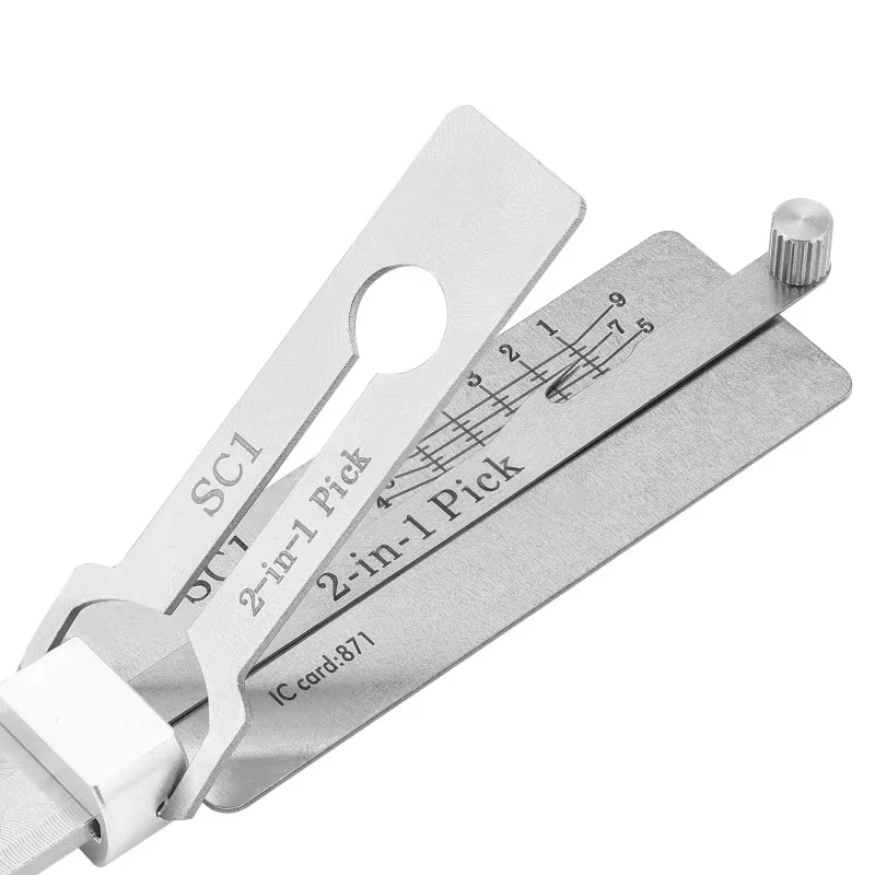 Lishi Pick and Decoder Lock Picking SC1 SC4 2 in1 Locksmith Tools Master Key Decoder Micha Decoder Hooks Topolines To Open Locks