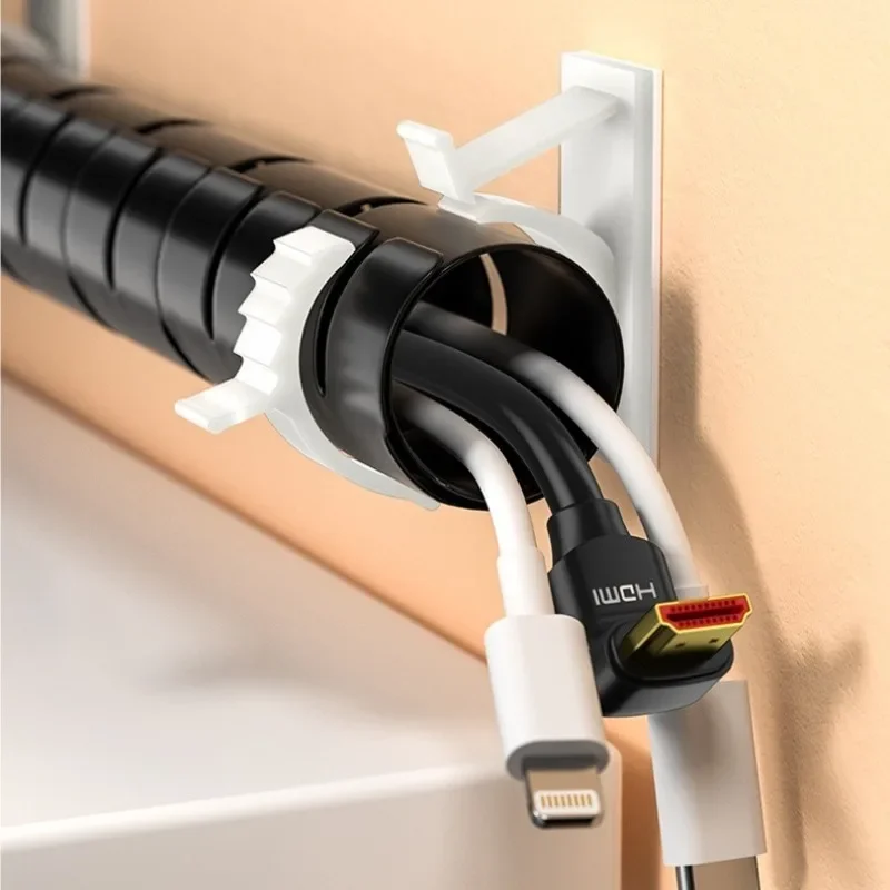 5PCS Adjustable Cable Organizer Clips Self-Adhesive Wire Management Holder Car PC TV Charging Wire  Winder Desktop Line Clamp