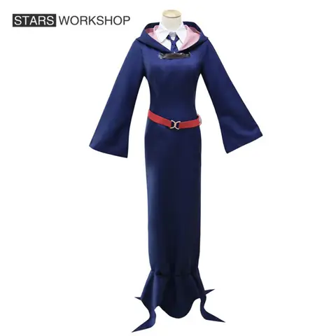 Anime Little Witch Academia Sucy Manbavaran Cosplay Kostym Kvinnor Flickor Maskeraduniform Peruk Hatt Sko Halloween Karneval Kostym 10 best sales Lilla Häxakademins cosplay - №10