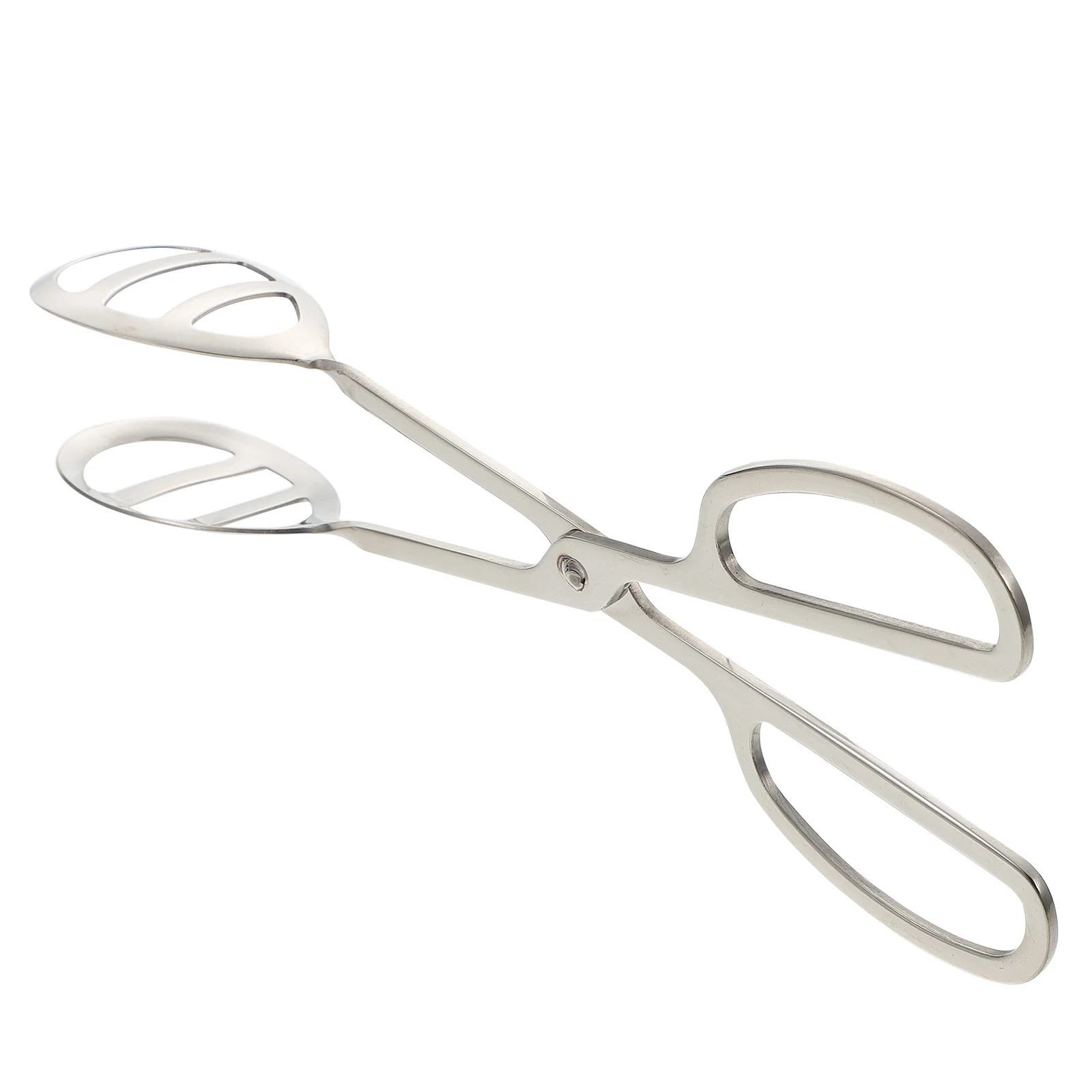 

Stainless Steel Bread Tong Heavy Duty Food Tongs Baking Cooking Grilling Anti-Slip Long Handle Kitchen Tool Scissor Design