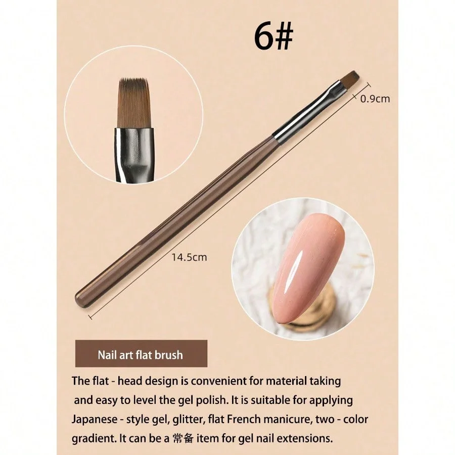 Acrylic Nail Brush Set Acrylic Powder Brush PolyExtension Gel Brush Nail Polish Carving Pen ForWomen Home Solon Diy Nail Art Brushes NailPen,Pinceau Ongle Gel image 6