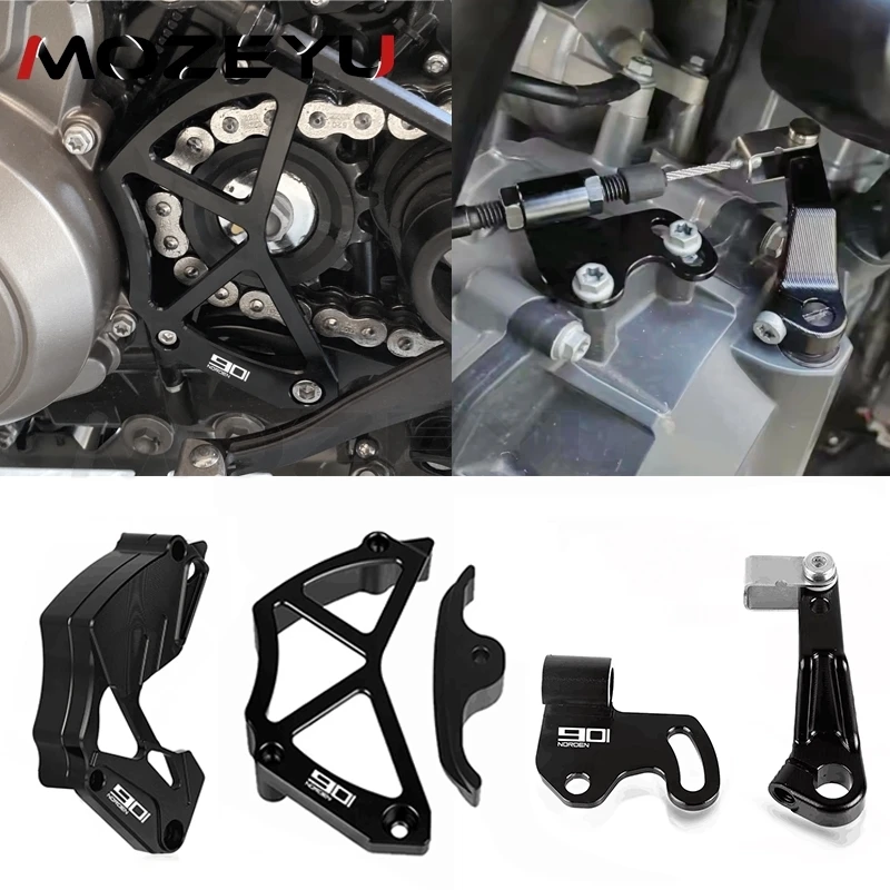 

2025 One Finger Clutch Lever System Front Sprocket Protective Shield Chain Guard For Husqvarna Norden 901 Norden901 2022-2024