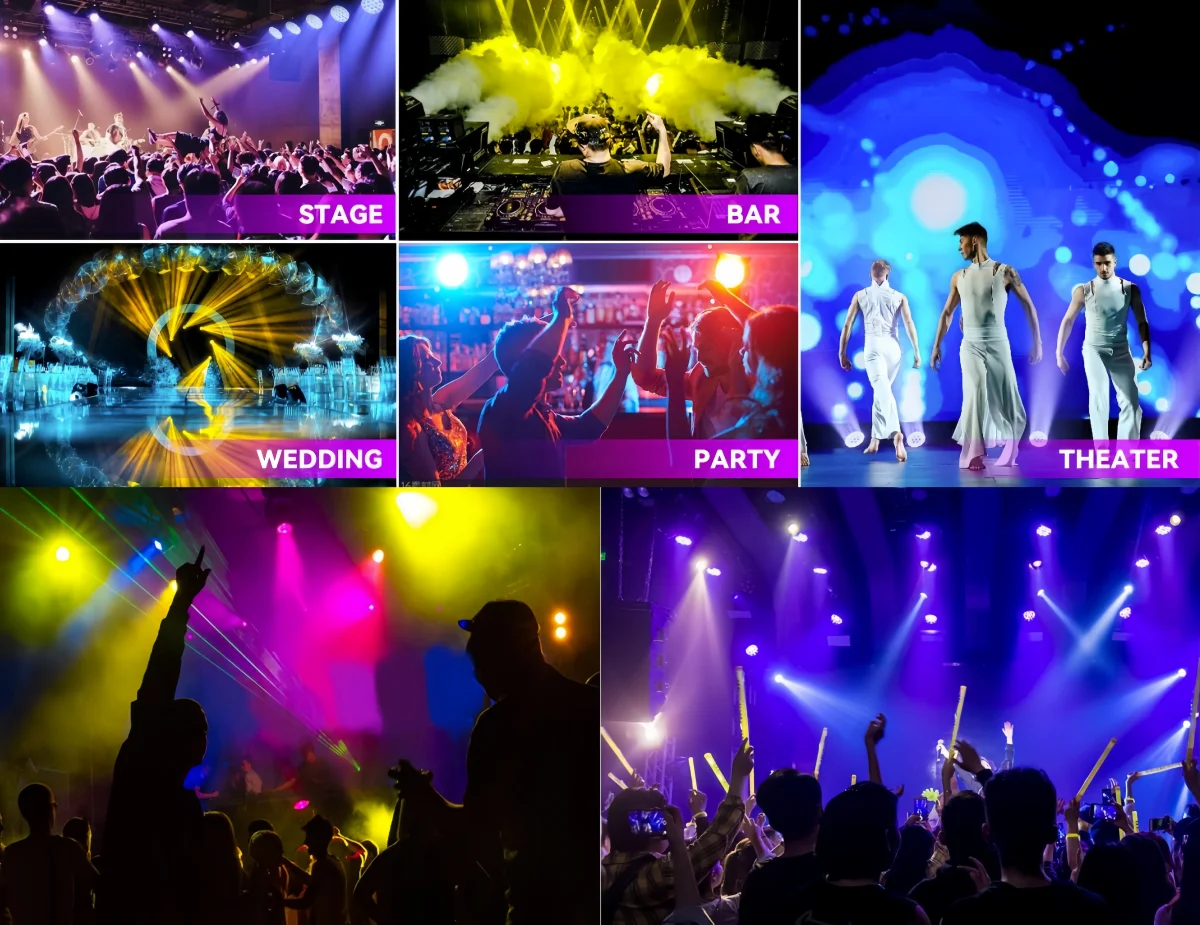 2 Stück LED 19x15W RGBW Halo-Effekt Beam Wash/Zoom Licht Professionelle DJ/Bar LED Bühnenbeleuchtung CTO DMX512 Kreissteuerung Moving Head – Detail 12