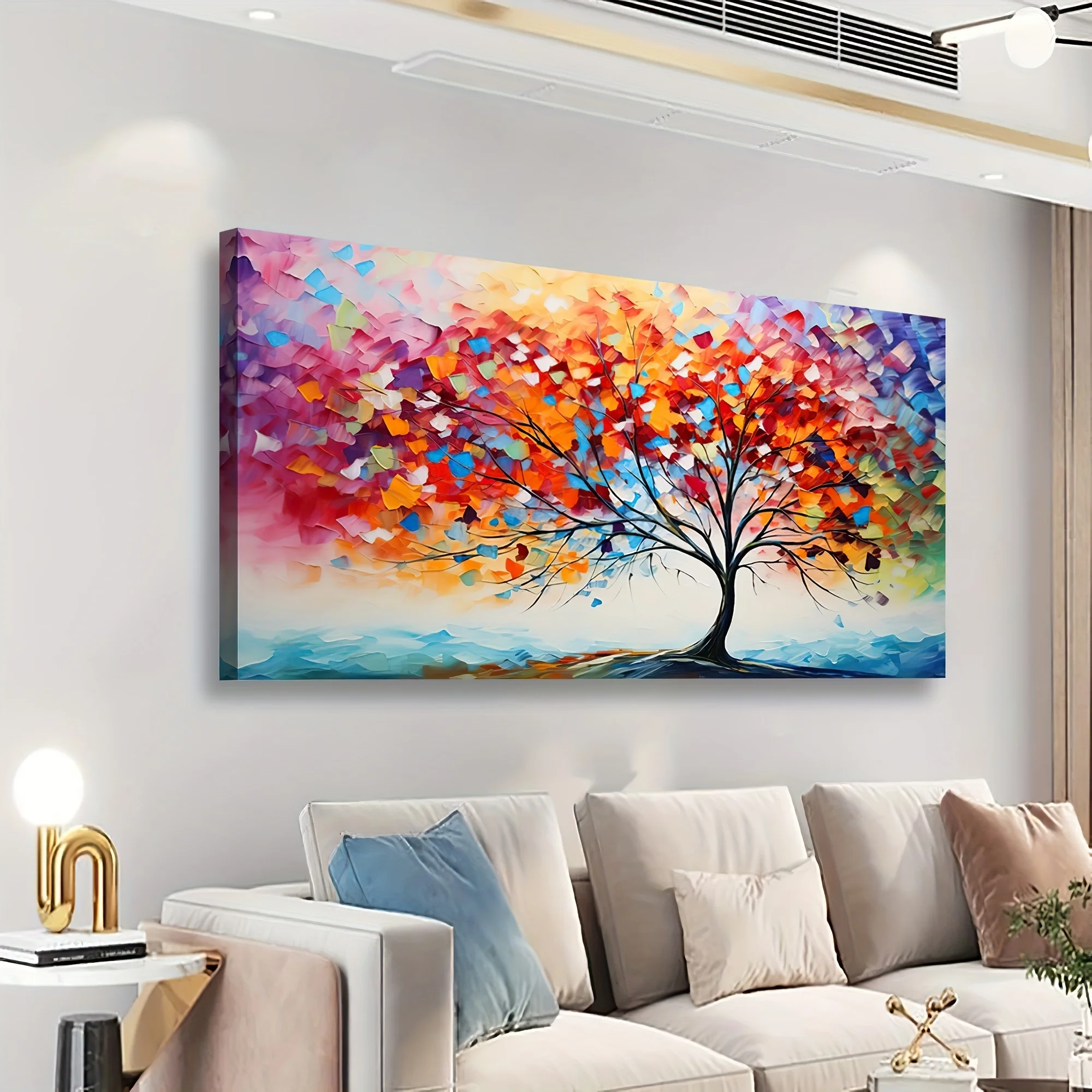 Wall Decoration Living Room Office Farmhouse Painting Art Wall Decoration Modern Texture Tree of Life Wall Decoration Painting