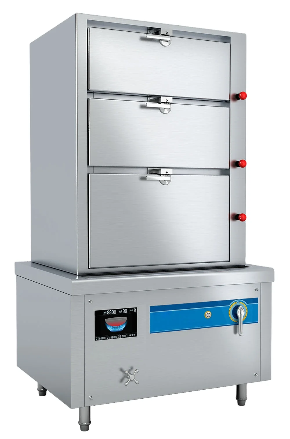 Hot Seal Stainless Steel Three Drawers Seafood Steamer Fancy Restaurant Kitchen Equipment