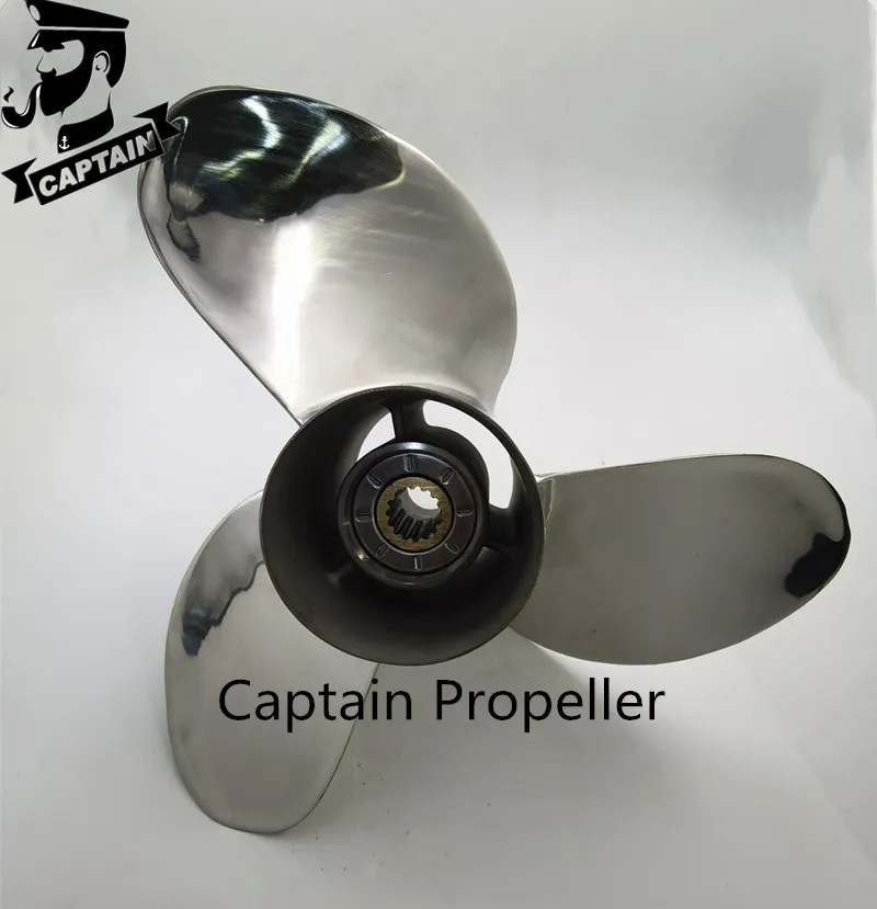 

Captain Stainless Steel Propeller 13 1/2x22 Fit Yamaha Outboard Engines T50 T60 90HP F115 130HP 15 Tooth Spline