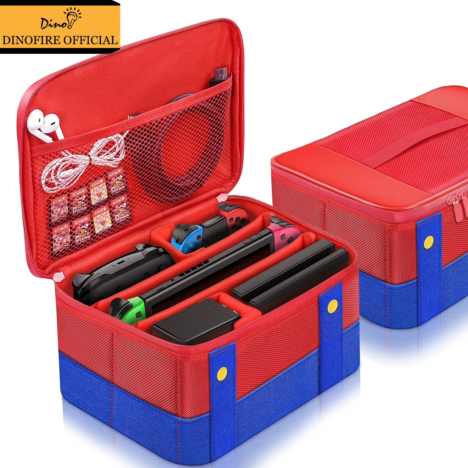 Большая Дорожная сумка-чехол для хранения контроллера Nintendo Switch, защитная сумка с ручкой для аксессуаров