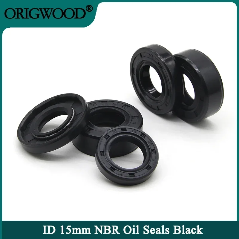 

2/5pcs NBR Oil Seal ID 15mm TC-15*22/24/25/26/28/30/32/35/40/42*5/7/8/10mm Nitrile Rubber Shaft Double Lip Oil Seals