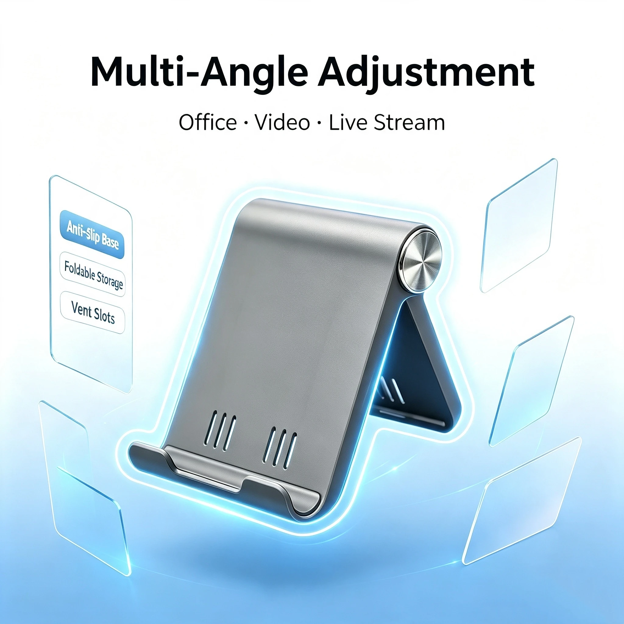 Foldable Phone Stand Holder Portable Phone Stand Multifunctional Cell Phone Support Desktop Desk Gadgets Desk Accessories Gift