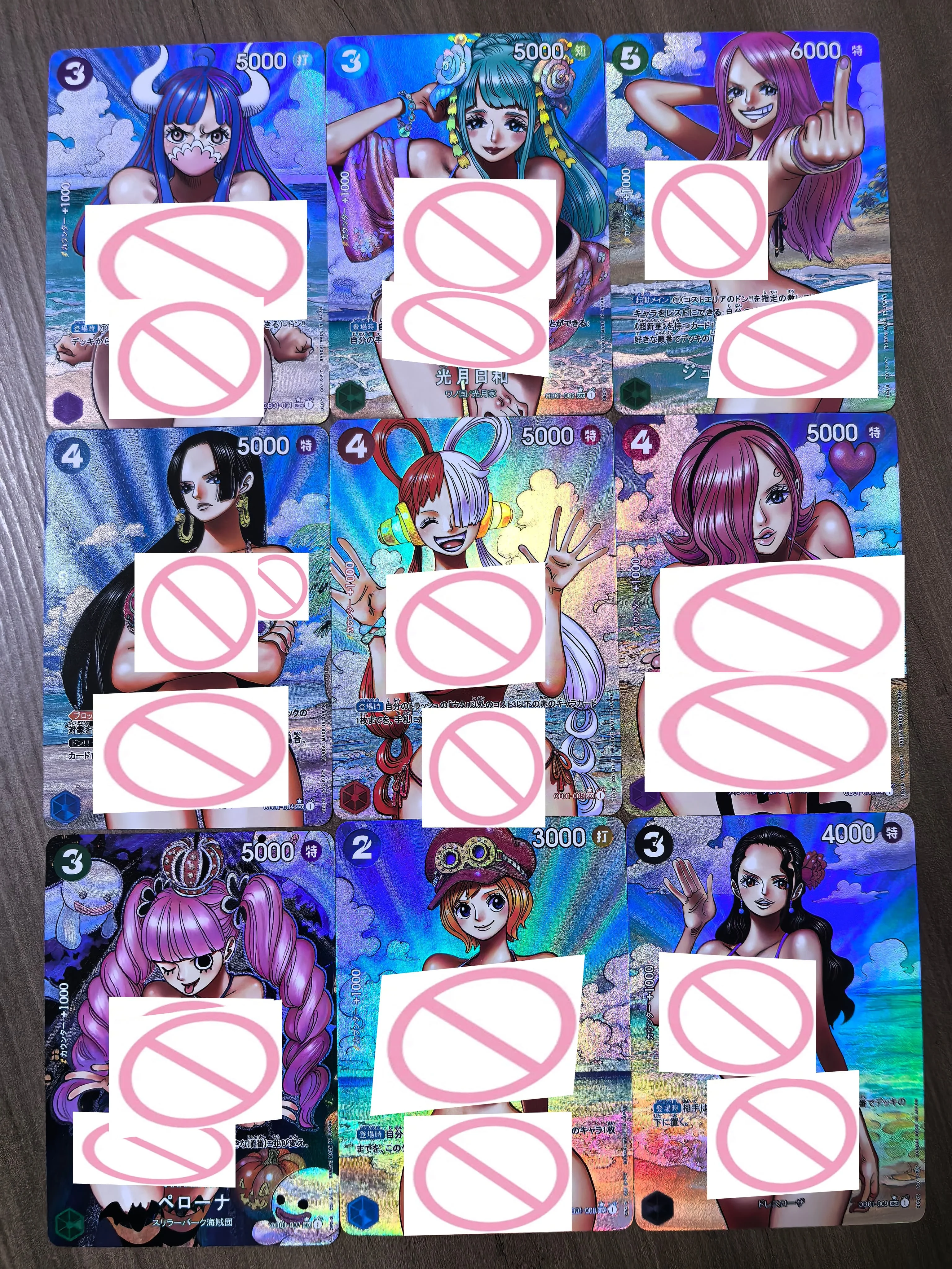 9Pcs/set Diy One Piece Nami Robin Hancock Perona Vivi Bath Series Flash Card OPCG Yamato Uta Classic Anime Collection Card view 5
