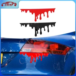 2PCS Red Blood Drips Stickers Auto Halloween Theme Decorative Glass Waterproof Car Decals Holographic Car Headlight Sticker