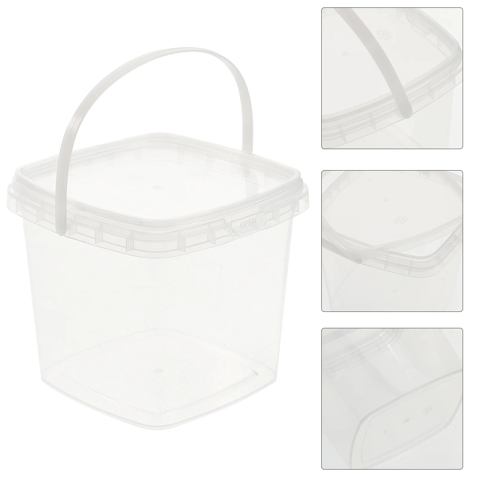 

10 Pcs Milk Tea Bucket Ice Cream Containers Boxes Icecreams Popcorn Buckets Fruit Yogurt Food Grade Cold Drink Clear Halloween