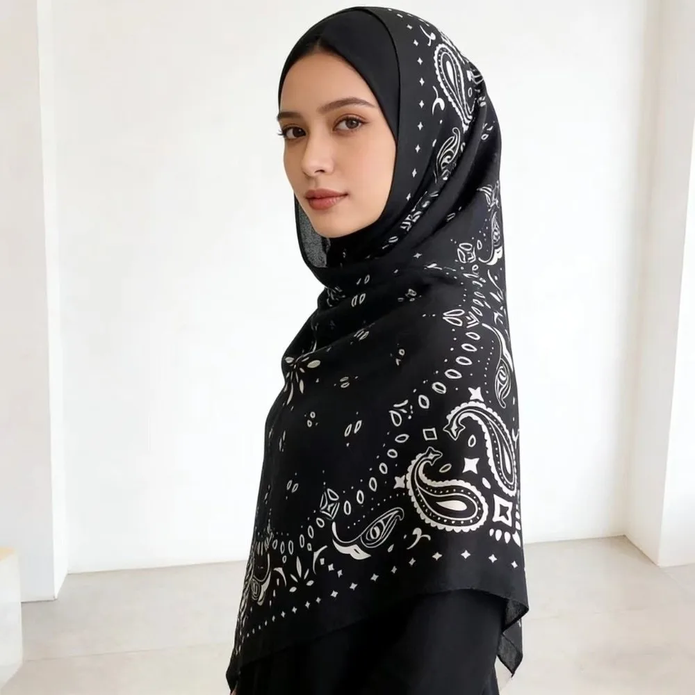 

Мягкий тонкий квадратный платок в корейском стиле, дышащий, 90 см, повязка на голову, квадратная носовая салфетка для отпуска