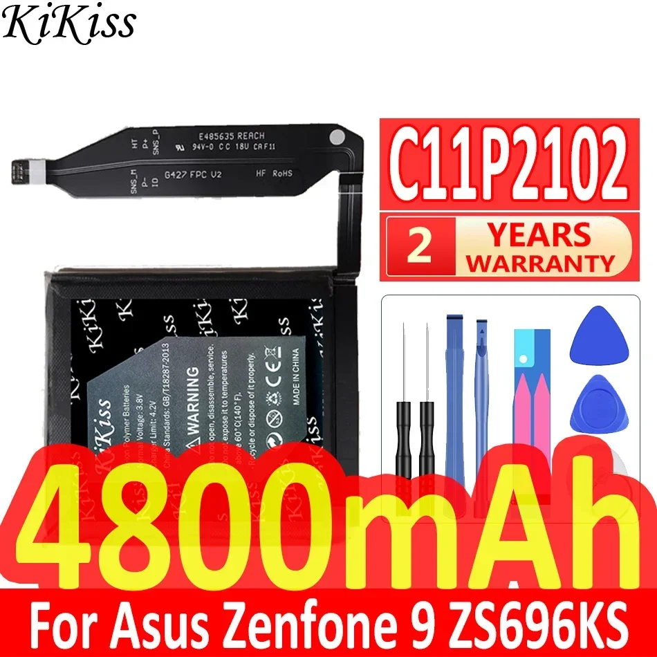 4800mAh KiKiss Powerful Battery C11P2102 For Asus Zenfone 9 ZS696KS Zenfone9