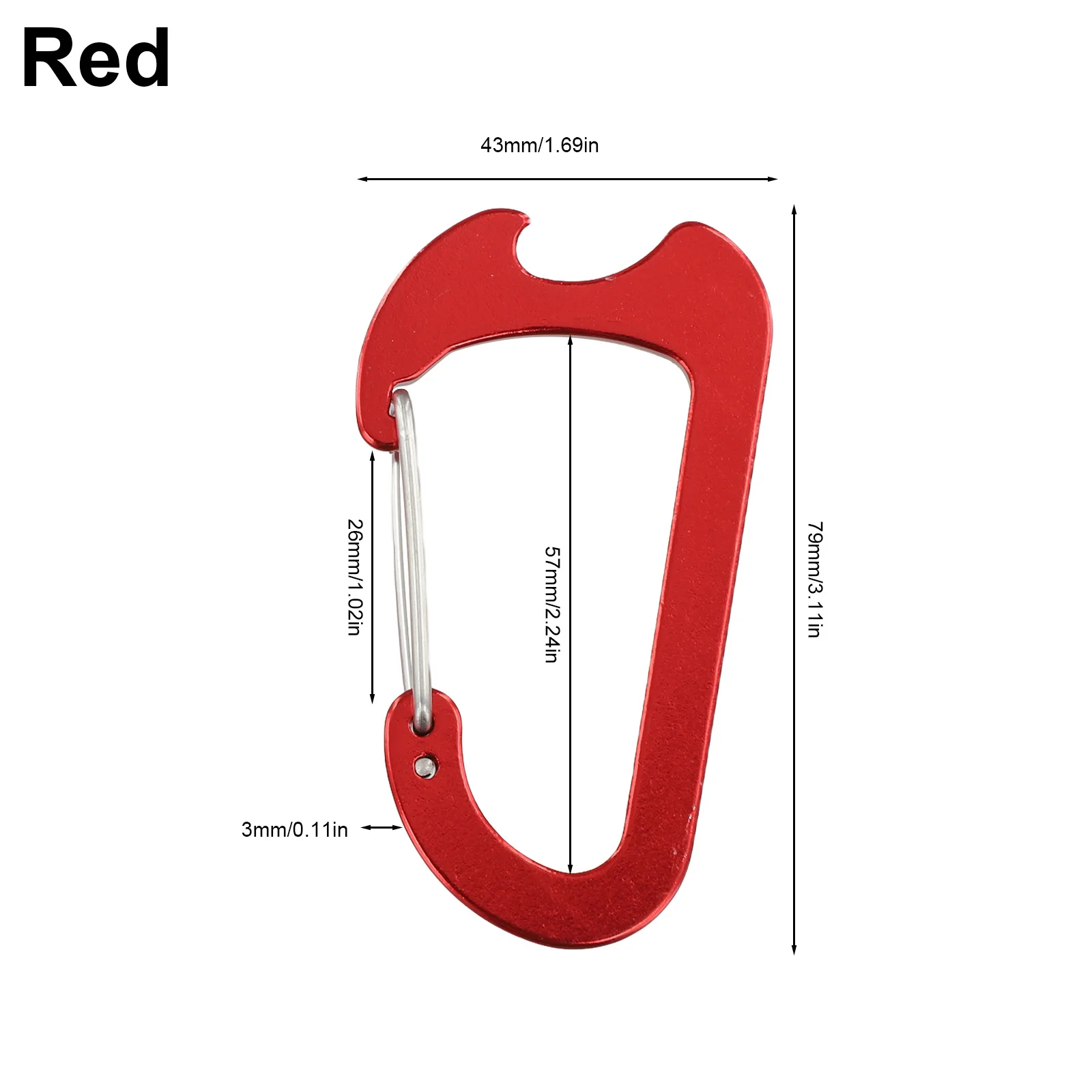 

Backpack Hook Aluminum Carabiner Easy To Carry Efficient Wire Gate Lightweight Design Outdoor Activities For Keychain