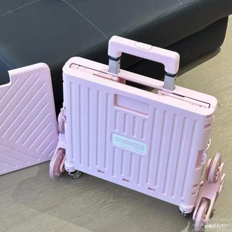 

Pull away to buy vegetables, take the courier, climb the stairs, pull the trolley by hand, Mingjing, light folding supermarket