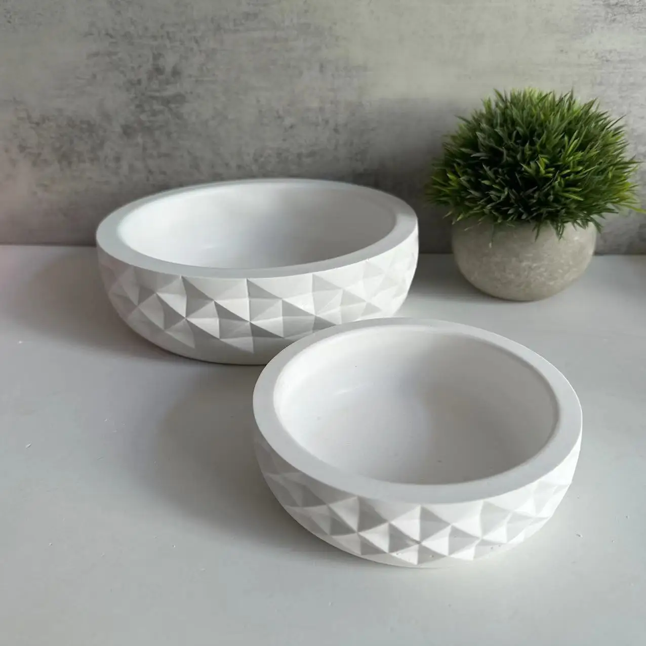 Diamant gemusterte Schüssel Silikon form Platte Tablett Gipsform Tropf Silikon formen Beton